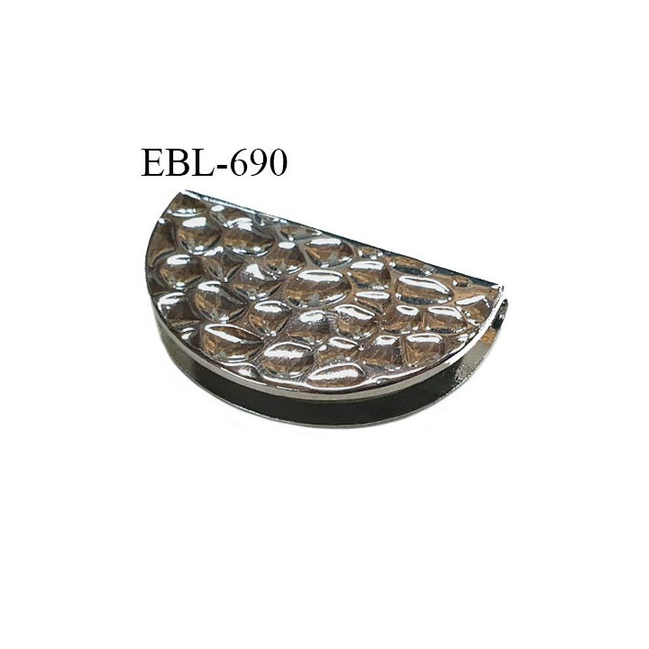 Boucle décor ornement lingerie et autres couleur argent largeur 40 mm hauteur 25 mm prix à la pièce