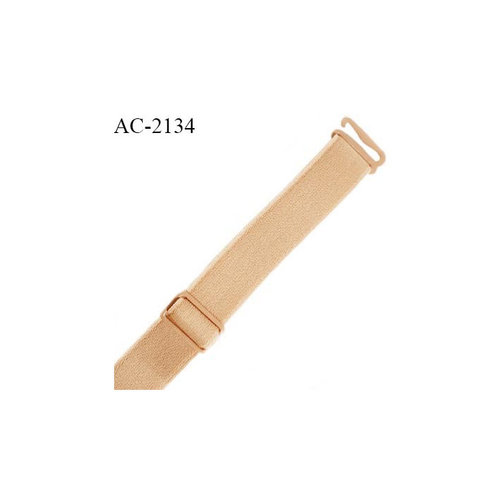 Bretelle lingerie SG 18 mm très haut de gamme avec 1 barrette et 1 crochet ouvert sur la gauche couleur peau prix à la pièce