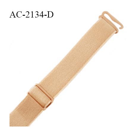 Bretelle lingerie SG 18 mm très haut de gamme avec 1 barrette et 1 crochet ouvert sur la droite couleur peau prix à la pièce