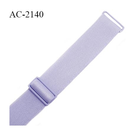Bretelle lingerie SG 18 mm très haut de gamme avec 2 barrettes couleur gris largeur 18 mm longueur 23 cm prix à la pièce