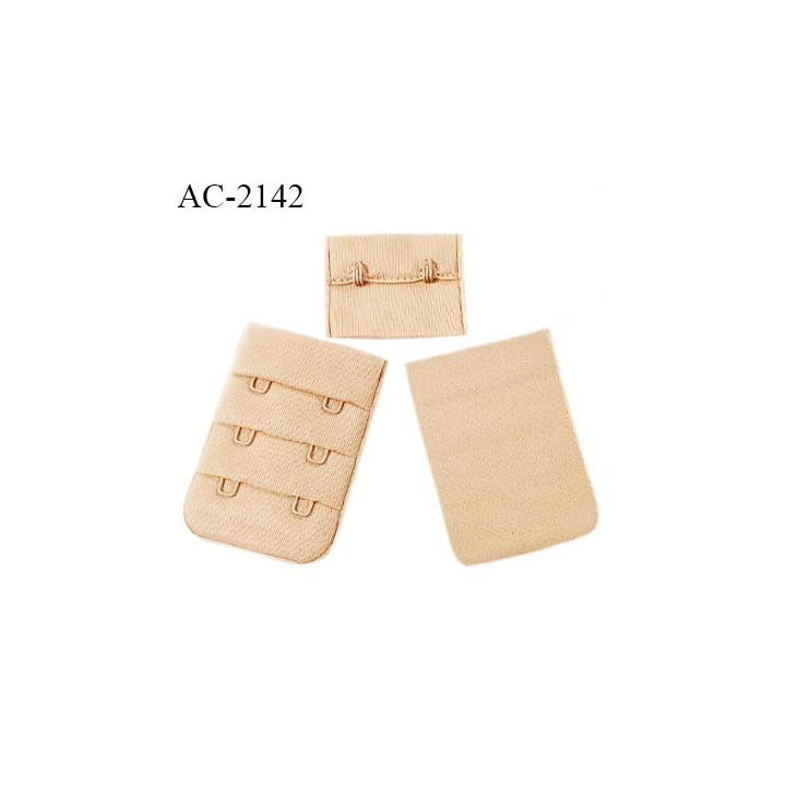 Agrafe 38 mm attache SG haut de gamme couleur chair ou caramel clair 3 rangées 2 crochets prix à l'unité