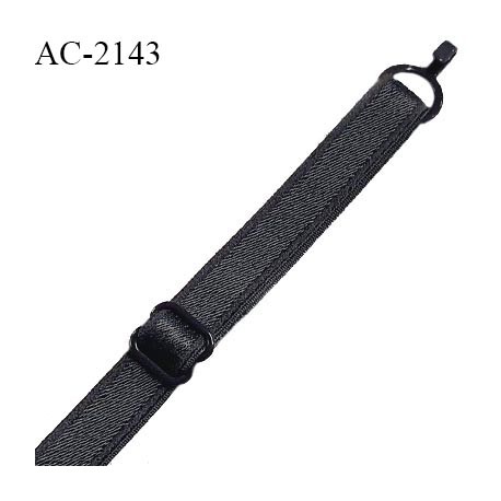 Bretelle lingerie SG 12 mm très haut de gamme couleur gris avec une barrette et un crochet largeur 12 mm prix à la pièce