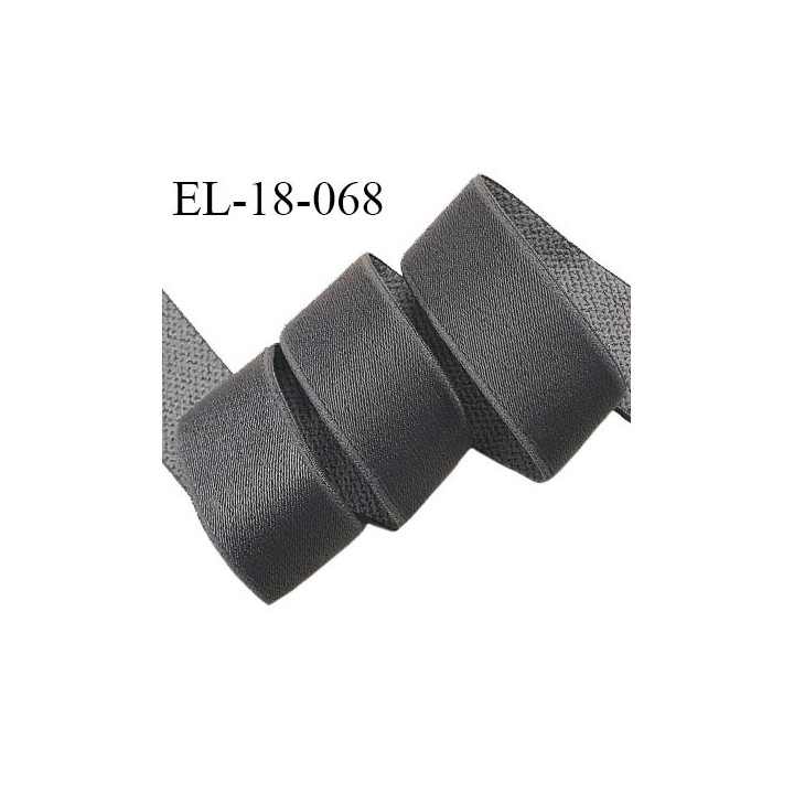 Elastique 18 mm lingerie haut de gamme couleur gris bonne élasticité doux au toucher prix au mètre
