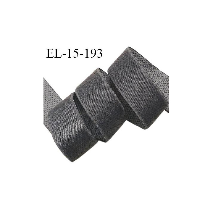 Elastique 15 mm lingerie haut de gamme couleur gris bonne élasticité doux au toucher prix au mètre
