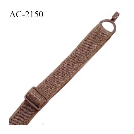 Bretelle lingerie SG 12 mm très haut de gamme avec 1 barrette et 1 crochet couleur marron glacé prix à la pièce