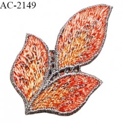 Guipure décor ornement spécial lingerie haut de gamme motif à coudre couleur rouge orange et gris très joli prix à la pièce