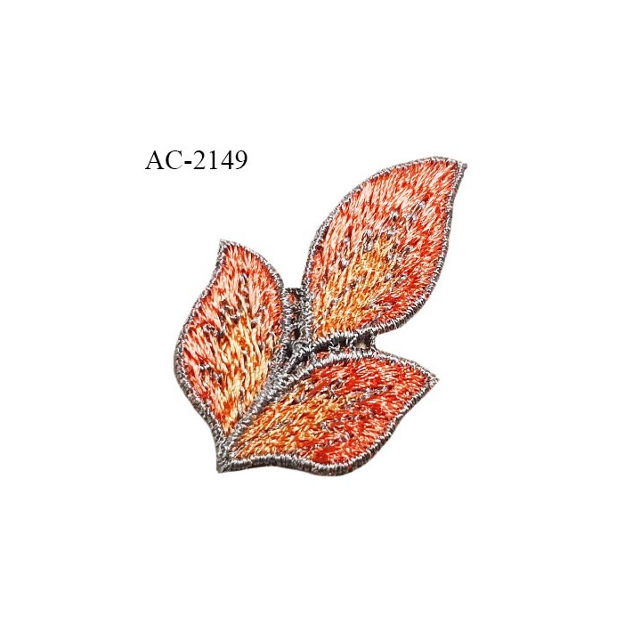 Guipure décor ornement spécial lingerie haut de gamme motif à coudre couleur rouge orange et gris très joli prix à la pièce