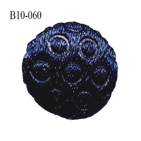 Bouton 10 mm lingerie et autres bouton recouvert de satin couleur bleu saphir accroche avec un anneau prix à la pièce