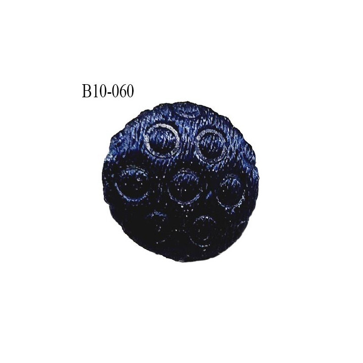 Bouton 10 mm lingerie et autres bouton recouvert de satin couleur bleu saphir accroche avec un anneau prix à la pièce
