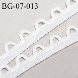 Galon boutonnière 7 mm spécial lingerie couleur blanc grande marque fabriqué en France très agréable au toucher prix au mètre