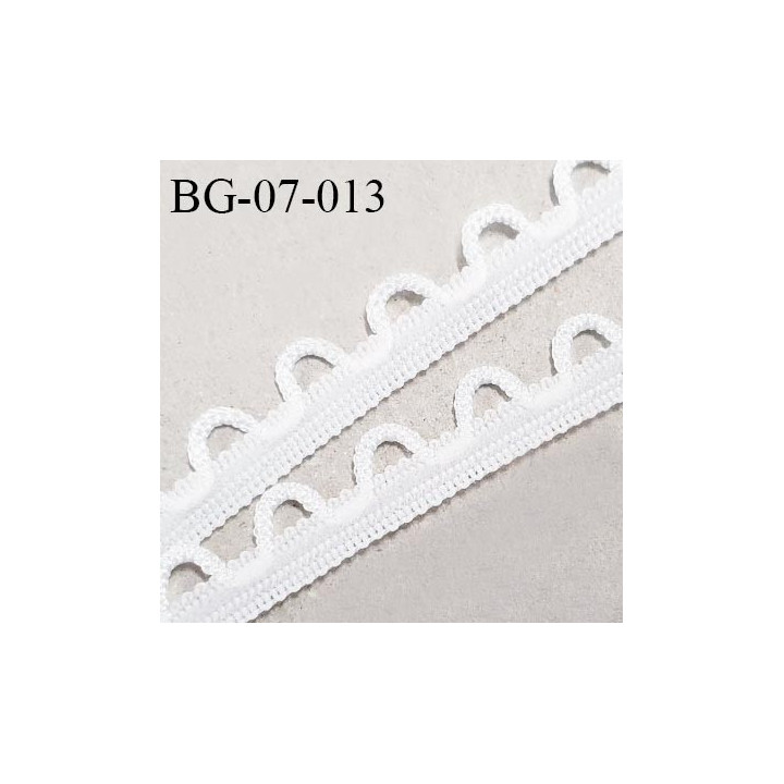 Galon boutonnière 7 mm spécial lingerie couleur blanc grande marque fabriqué en France très agréable au toucher prix au mètre