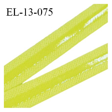 Elastique 13 mm anti-glisse haut de gamme couleur vert anis largeur 13 mm fabriqué en France prix au mètre