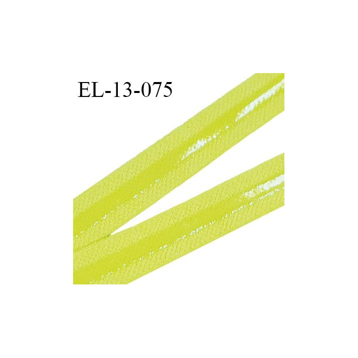 Elastique 13 mm anti-glisse haut de gamme couleur vert anis largeur 13 mm fabriqué en France prix au mètre