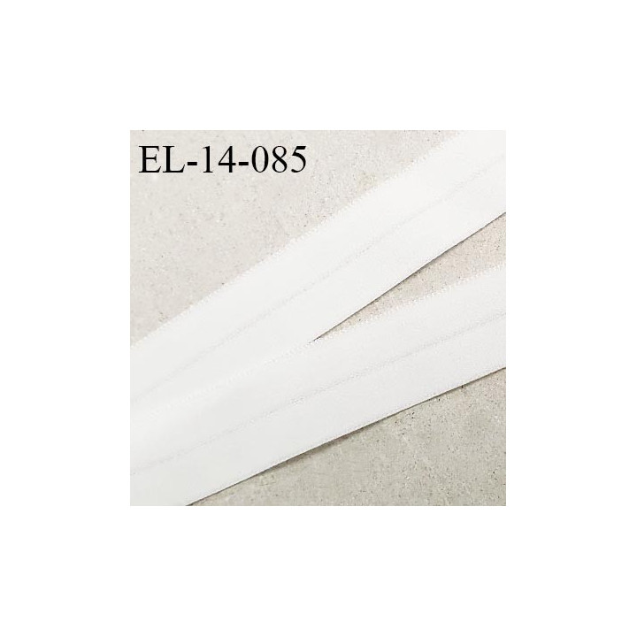 Elastique lingerie 14 mm pré plié haut de gamme couleur écru largeur 14 mm prix au mètre