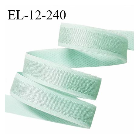Elastique lingerie 12 mm haut de gamme couleur pistache pastel largeur 12 mm allongement +90% prix au mètre