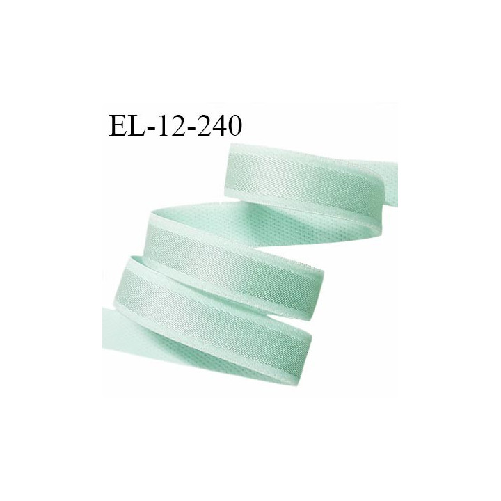 Elastique lingerie 12 mm haut de gamme couleur pistache pastel largeur 12 mm allongement +90% prix au mètre