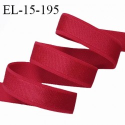 Elastique 15 mm lingerie haut de gamme couleur framboise brillant bonne élasticité doux au toucher prix au mètre