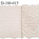 Dentelle broderie haut de gamme extensible couleur beige grisé largeur 18 cm prix au mètre