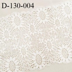 Dentelle lycra extensible couleur naturel largeur 13 cm prix au mètre