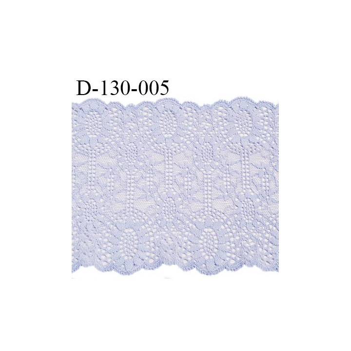 Dentelle lycra extensible couleur bleuet largeur 13 cm prix au mètre