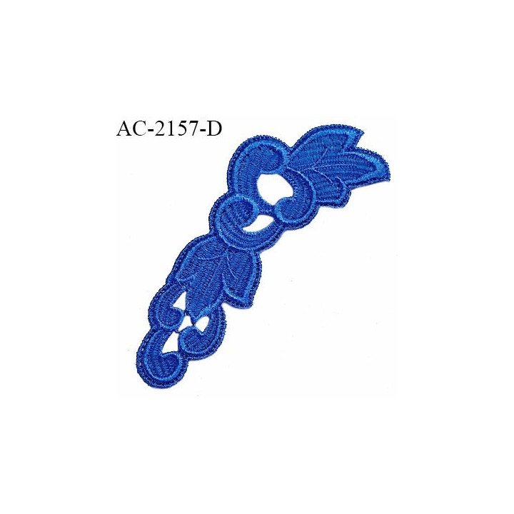 Guipure décor ornement spécial lingerie haut de gamme motif à coudre couleur bleu royal