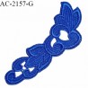Guipure décor ornement spécial lingerie haut de gamme motif à coudre couleur bleu royal