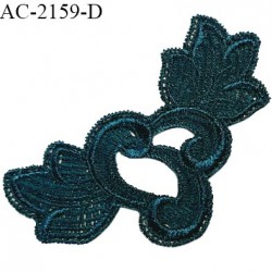 Guipure décor ornement spécial lingerie haut de gamme motif à coudre couleur vert bleu