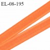 Elastique 8 mm fin spécial lingerie polyamide élasthanne couleur orange grande marque fabriqué en France prix au mètre