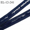 Elastique 12 mm anti-glisse haut de gamme couleur bleu marine largeur 12 mm fabriqué en France prix au mètre