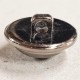 Bouton 18 mm en pvc façon acier brillant acroche avec un anneau diamètre 18 mm