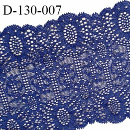Dentelle lycra extensible couleur bleu royal largeur 13 cm prix au mètre