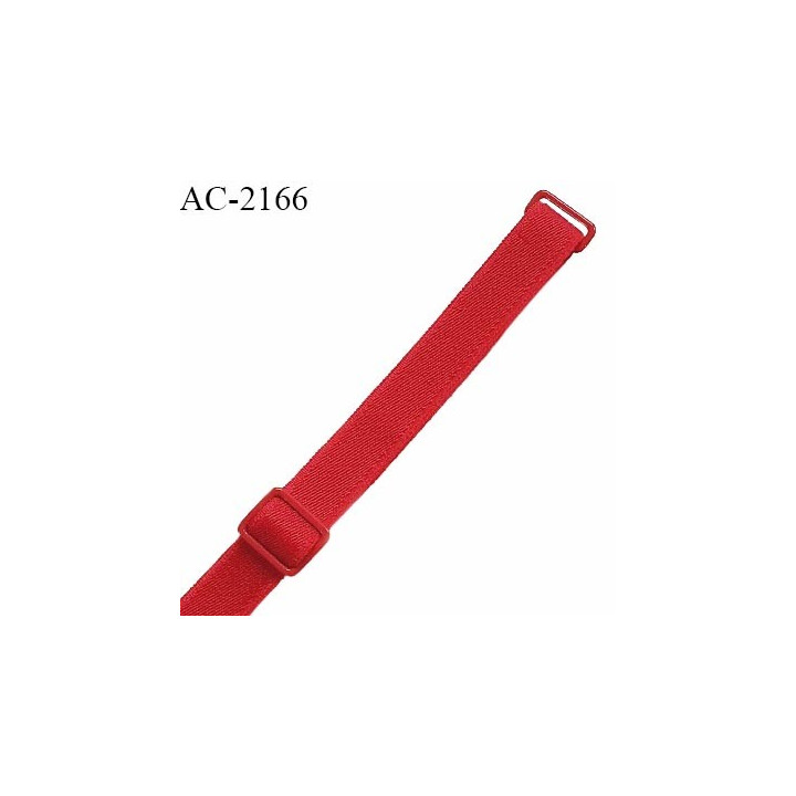 Bretelle lingerie SG 10 mm très haut de gamme avec 2 barrettes couleur rouge coquelicot prix à la pièce