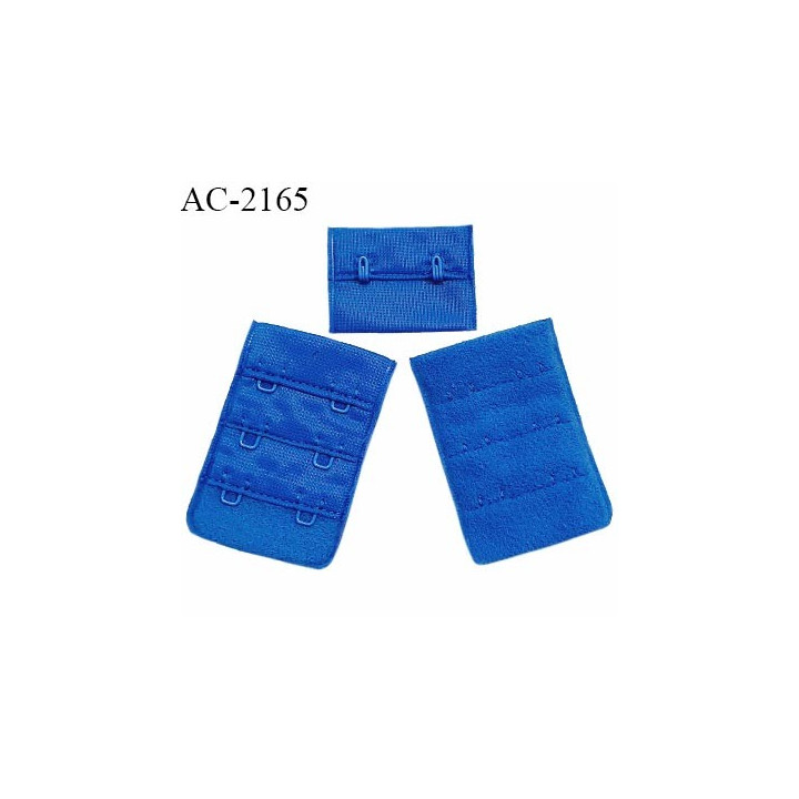 Agrafe 38 mm attache SG haut de gamme couleur bleu 3 rangées 2 crochets largeur 38 mm hauteur 57 mm prix à l'unité