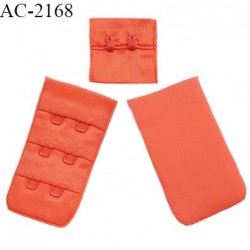 Agrafe 30 mm attache SG haut de gamme couleur orange corail ou clémentine 3 rangées 2 crochets prix au mètre