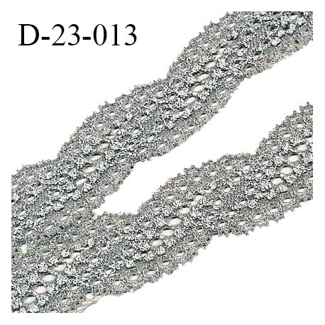 Dentelle extensible 22 mm haut de gamme couleur gris largeur 22 mm prix au mètre