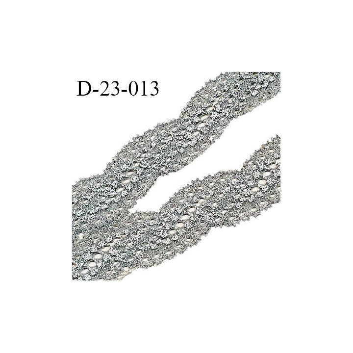 Dentelle extensible 22 mm haut de gamme couleur gris largeur 22 mm prix au mètre