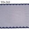 Dentelle brodée 22 cm haut de gamme couleur bleu marine largeur 22 cm prix pour un mètre