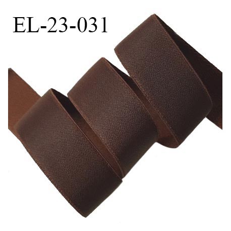 Elastique 22 mm lingerie haut de gamme couleur marron bonne élasticité très doux au toucher prix au mètre