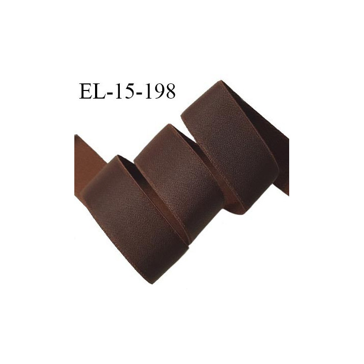 Elastique 15 mm lingerie haut de gamme couleur marron bonne élasticité doux au toucher prix au mètre