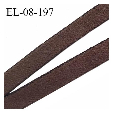 Elastique lingerie 8 mm haut de gamme couleur marron largeur 8 mm allongement +190% prix au mètre