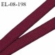 Elastique lingerie 8 mm haut de gamme couleur bordeaux largeur 8 mm allongement +130% prix au mètre