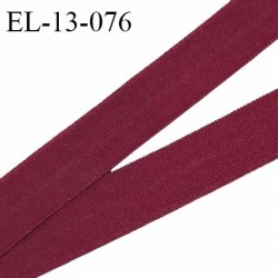 Elastique lingerie 13 mm haut de gamme pré plié élastique fin couleur bordeaux ou framboise écrasée prix au mètre