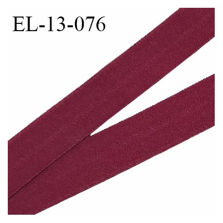 Elastique lingerie 13 mm haut de gamme pré plié élastique fin couleur bordeaux ou framboise écrasée prix au mètre