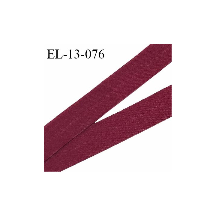 Elastique lingerie 13 mm haut de gamme pré plié élastique fin couleur bordeaux ou framboise écrasée prix au mètre