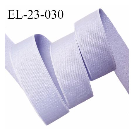 Elastique 22 mm lingerie haut de gamme couleur lavande ou bleuet bonne élasticité très doux au toucher prix au mètre