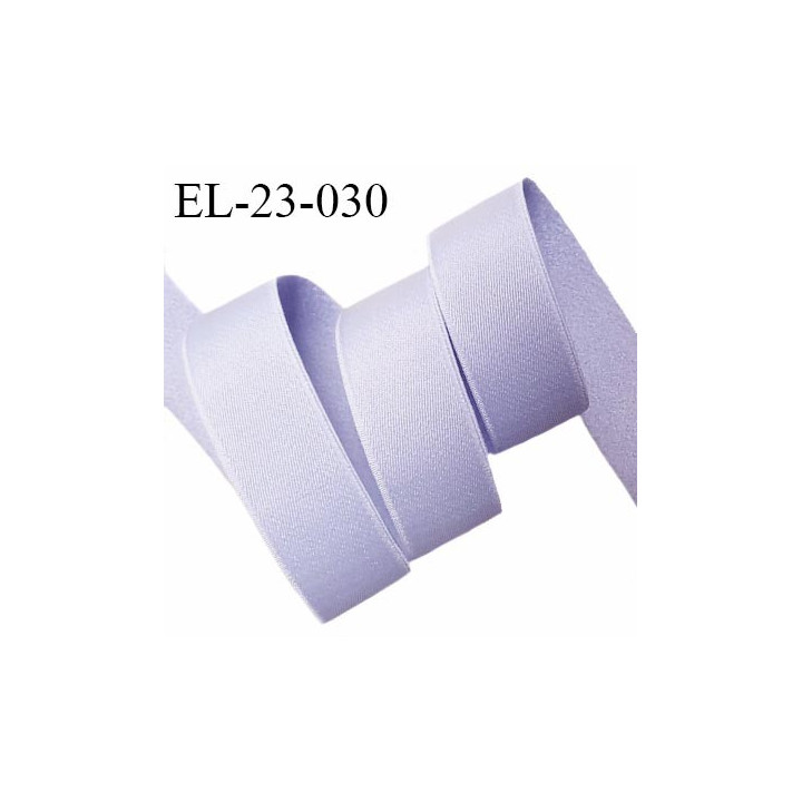 Elastique 22 mm lingerie haut de gamme couleur lavande ou bleuet bonne élasticité très doux au toucher prix au mètre