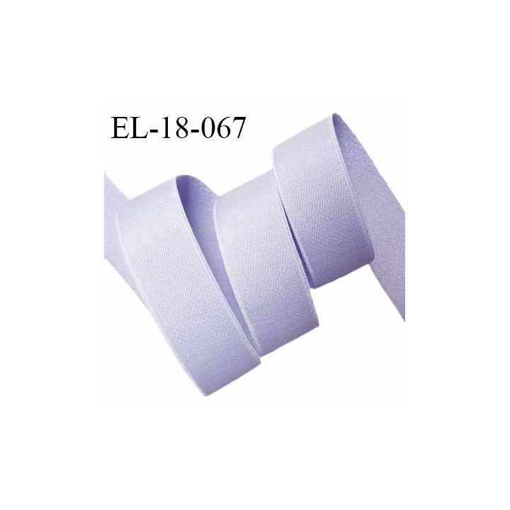 Elastique 18 mm lingerie haut de gamme couleur lavande ou bleuet bonne élasticité doux au toucher prix au mètre