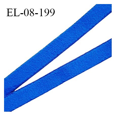 Elastique lingerie 8 mm haut de gamme couleur bleu électrique largeur 8 mm allongement +160% prix au mètre