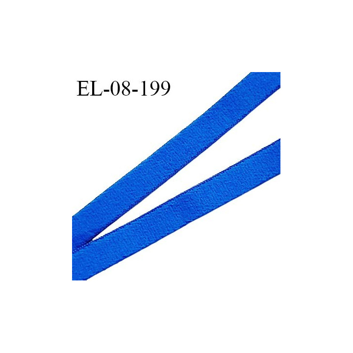 Elastique lingerie 8 mm haut de gamme couleur bleu électrique largeur 8 mm allongement +160% prix au mètre