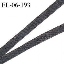 Elastique 6 mm lingerie haut de gamme élastique souple allongement +130% couleur gris largeur 6 mm prix au mètre